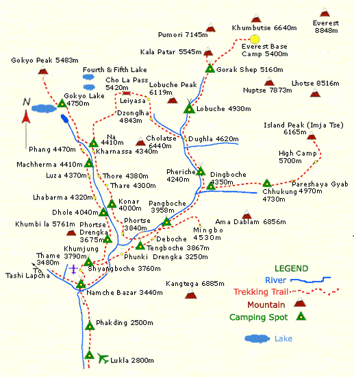 Island Peak Climbing Map 