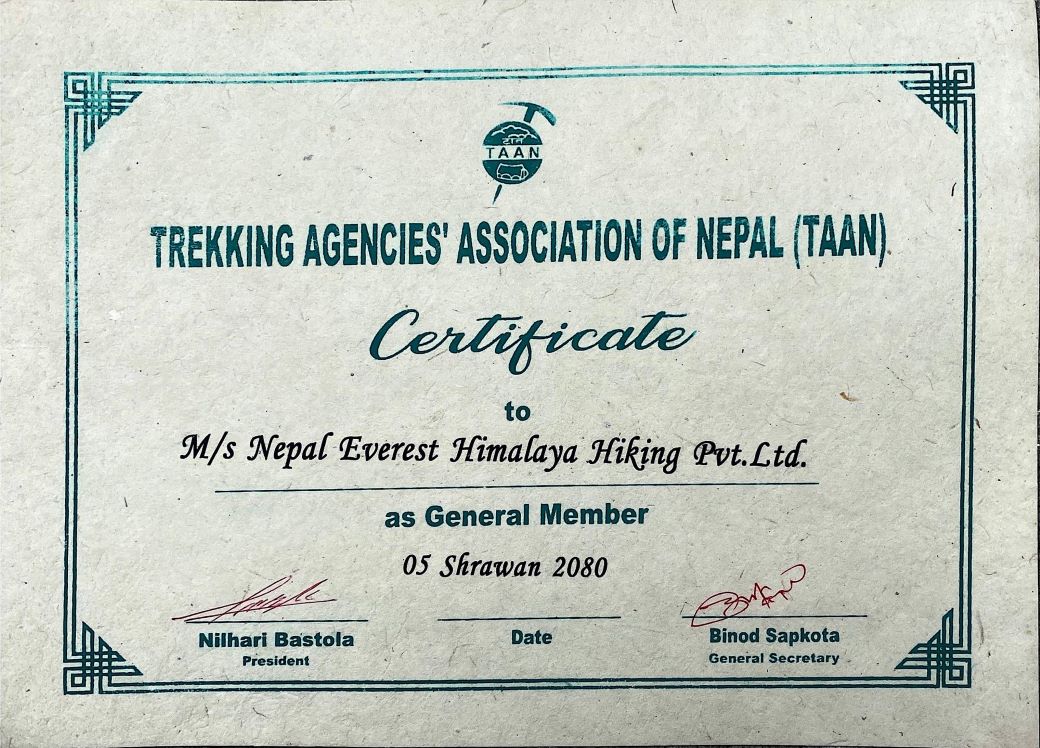 Trekking Agencies Association of Nepal (TAAN)