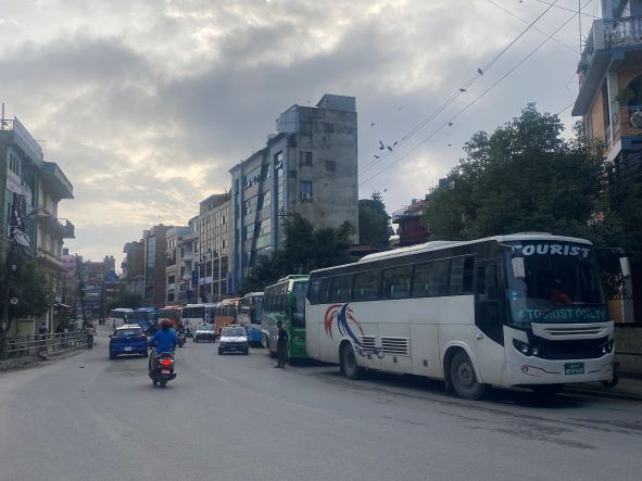 Where is Kathmandu to Pokhara Bus Station located in Kathmandu?